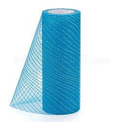 Glitzerdeko-Netzbänder, Tüllstoff, für Hochzeitsdekoration, Röcke Dekoration machen, Deep-Sky-blau, 5.9 Zoll (15 cm), 10 Yards / Rolle