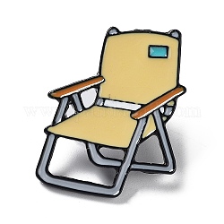 Épingles en émail sur le thème du pique-nique, badge en alliage noir pour vêtements de sac à dos, chaise, 29x23x2mm
