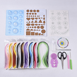 DIY Papier Quilling Strips Sets: zufällige Farbe Papier Quilling Strips, Quillierwerkzeug, Mischfarbe, 330x232x42 mm