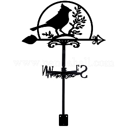 Indicador de dirección del viento de hierro orangután, veleta para herramienta de medición de viento de jardín al aire libre, pájaro, 270x358mm