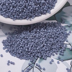 MIYUKI Delica Beads, Cylinder, Japanese Seed Beads, 11/0, (DB0799) Dyed Semi-Frosted Opaque Lavender, 1.3x1.6mm, Hole: 0.8mm, about 2000pcs/10g