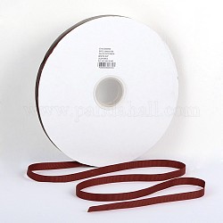 Polyester Grosgrain Ribbon, Dark Red, 3/8inch(9.5mm), about 100yards/roll(91.44m/roll)