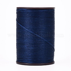 平らなワックス糸ストリング  マイクロマクラメコード  革縫い用  マリンブルー  0.8mm  約109.36ヤード（100m）/ロール
