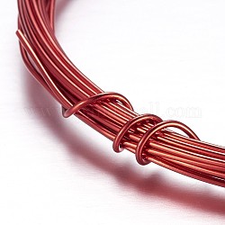 Fil d'aluminium rond, fil d'artisanat en métal pliable, pour la fabrication de bijoux en perles, rouge, 17 jauge, 1.2mm, 10 m/rouleau (32.8 pieds/rouleau)