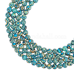 Fili di perle sintetiche di malachite arricraft, tinto, tondo, cielo blu profondo, 8mm, Foro: 1 mm, circa 46pcs/filo, 15.9 pollice (40.5 cm), 4Strand / scatola