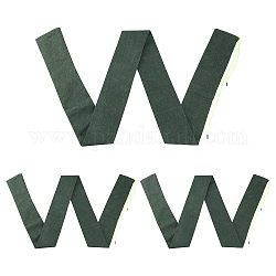 Ahandmaker 3pcs benutzerdefinierte Rechteck Leinwand Hochwasserschutz Sandsäcke, Kordelzug, grün, 200x10.5~11.6 cm