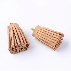 Decoraciones colgante borla cordón de gamuza sintética, Perú, 34x14~15mm, agujero: 3 mm