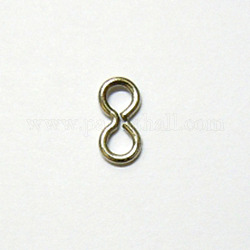 304 anello di collegamento aperto in acciaio inossidabile, figura 8 connettore, legame infinito, colore acciaio inossidabile, 7x3x0.5mm