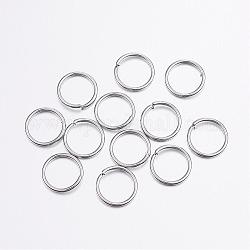 304 in acciaio inox anelli di salto aperto, colore acciaio inossidabile, 12x1.2mm, diametro interno: 10mm