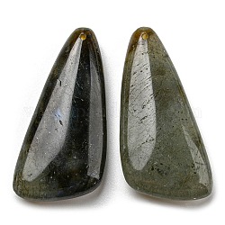 天然石ラブラドライトペンダント  三角形  46x21~23x8.5~9mm  穴：1.5mm