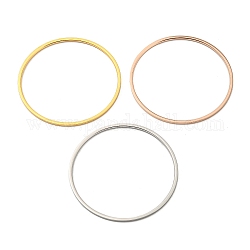 3 pièces 304 kits de bracelets unis de polissage en acier inoxydable, couleur mixte, 0.2 cm, diamètre intérieur: 2-3/8 pouce (6 cm)