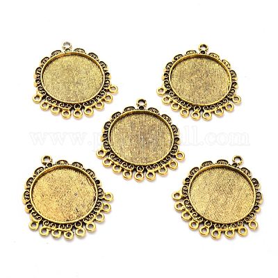 Сеттинги разъем сплава кабошон тибетском стиле PALLOY-P224-13AG-1