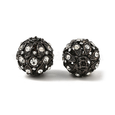 Бусины из сплава и страза RB-D260-B-1