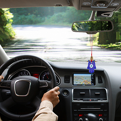 Ahademaker 4 шт. ручной работы сглаз лэмпворк кулон украшения HJEW-GA0001-19-1