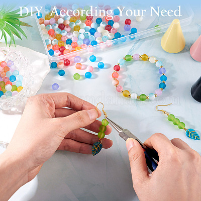 280шт 14 цвета прозрачные стеклянные бусины нити GLAA-TA0012-34-1