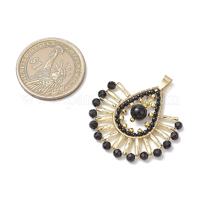 Подвески-слезинки из стеклянных бусин PALLOY-MZ00558-1