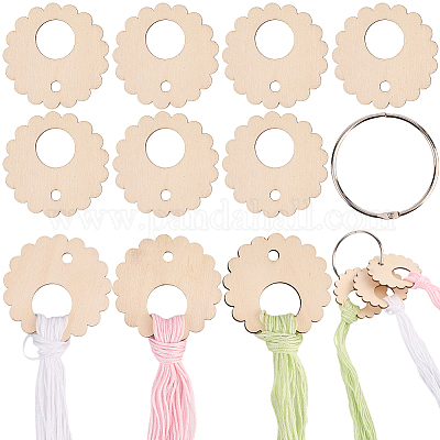 Катушка из мулине в форме цветка AJEW-GF0011-05-1