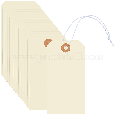 100 шт. чистые бумажные ценники со шнуром FIND-SP0002-91B-1