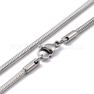 Не тускнеющие ожерелья из нержавеющей стали 304 в виде змеи NJEW-F226-01P-03-1