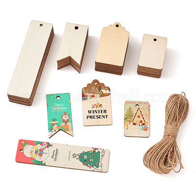 Незаконченные деревянные большие подвески WOOD-TA0002-27-1