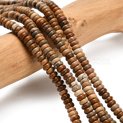 Естественного изображения яшмы бисер нитей G-L635-A18-4x2mm-1