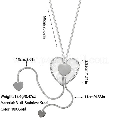 Женские лариаты из нержавеющей стали 304 в богемном стиле с акриловыми бусинами FS-WG34D78-02-1