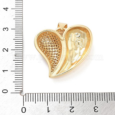 Латунные микропаве прозрачные подвески с фианитом KK-C064-01G-1