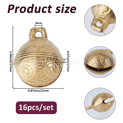 Латунные подвески-колокольчики KKB-FH0001-01B-1