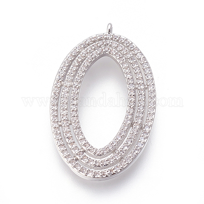 Ottone micro spianare pendenti zirconi&nbsp;KK-O106-17P-1