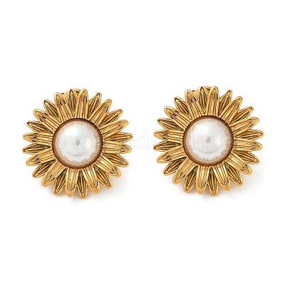 Серьги-гвоздики из нержавеющей стали 304 EJEW-G423-31B-G-1