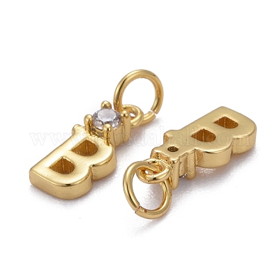 Латунные микропаве прозрачные подвески с фианитом ZIRC-Z011-35B-1