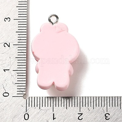 Подвески из непрозрачной смолы RESI-K020-03G-1