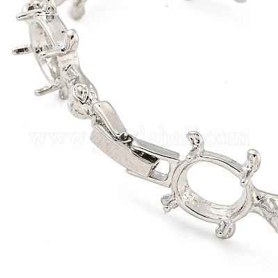 Изготовление браслета из латунной цепочки с черепашьим звеном с подносом BJEW-A010-01P-1