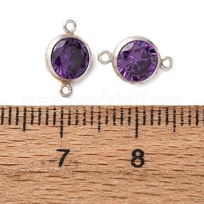 925 подвеска-соединитель из серебра с кубическим цирконием и камнями-талисманами STER-NH0001-80P-12-1