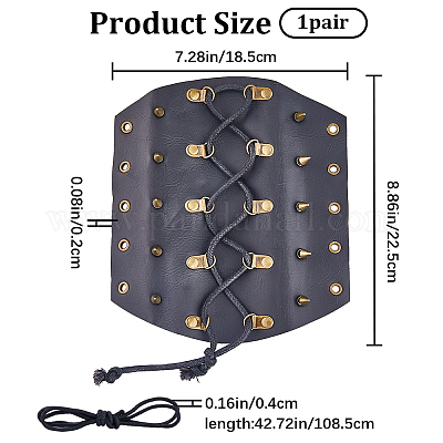 Регулируемый браслет из искусственной кожи с восковым шнуром AJEW-WH0415-24C-1