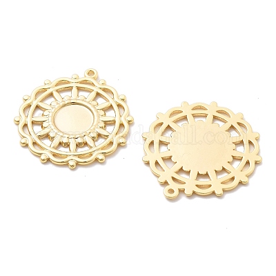 Латуни кабошон сеттинги подвески KK-B134-20G-1