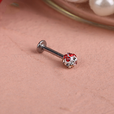 Лабреты из хирургической нержавеющей стали 316L с круглым шариком без резьбы WGEF4A7-02-1