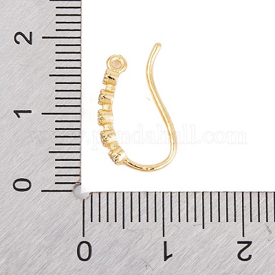 Стойки обшивки латунь кубический цирконий серьги крючки KK-S374-05G-01-1