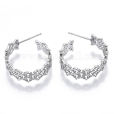 Серьги-кольца из латуни KK-N232-114P-NF-1