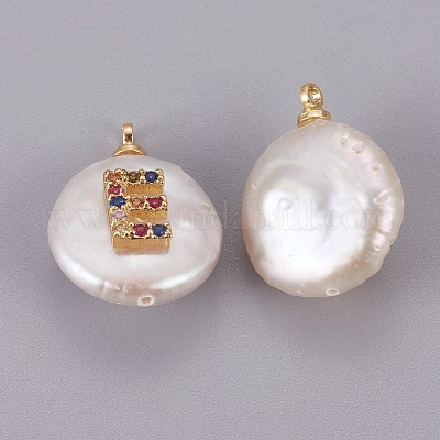 Подвески из натурального пресноводного жемчуга PEAR-F008-32G-E-1