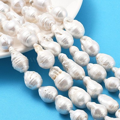 Натуральные нити нуклеированных грушевидных бусин PEAR-B004-15H-01A-1