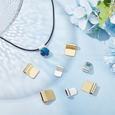 16 шт. 2 стиля стойки с покрытием из латуни с клеевым соединением плоские скобы KK-AR0004-15-1