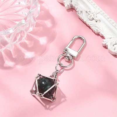 Латунный плетеный мешочек для макраме KEYC-TA00021-01-1