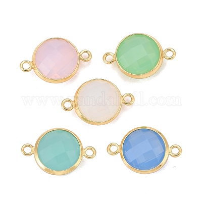 Соединители звеньев латуни стеклянные KK-C228-03G-1