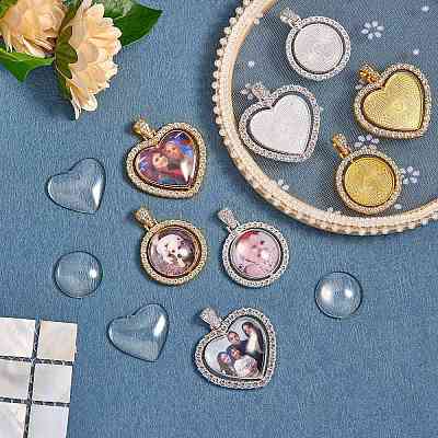 DIY набор для изготовления сердца и плоского круглого ожерелья DIY-SZ0007-31-1