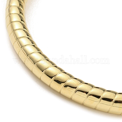 Браслеты из нержавеющей стали 304 с рифлением BJEW-G686-04G-1