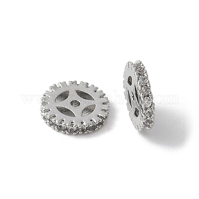 Латунные микро проложить кубического циркония бусы KK-D324-11P-03-1