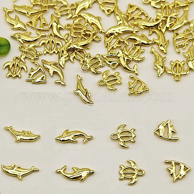 Кабошоны из сплава с океанской тематикой FIND-H002-81G-1