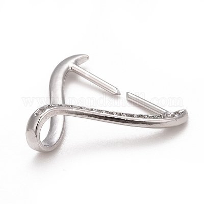 Стеллажное покрытие латунь микро паве кубический цирконий ледоруб щепотка поручни KK-B056-01P-1