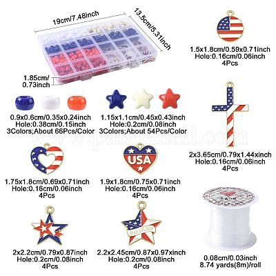 Наборы для самостоятельного изготовления браслетов на день независимости DIY-FS0009-53-1